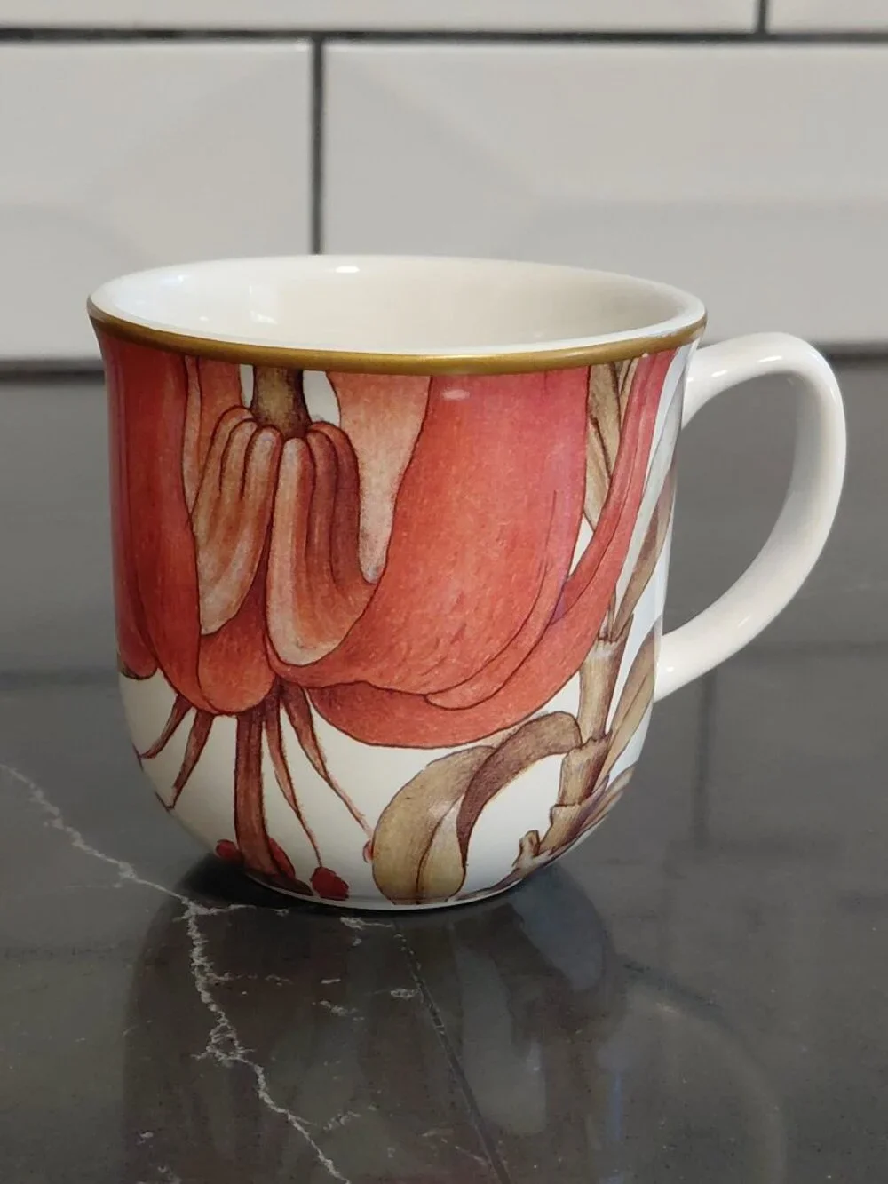 Two Williams Sonoma “Jardin Des Fleurs” Coffee Cups